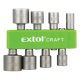 EXTOL CRAFT behajtó klt. hatlapfejű csavarhoz 8db; 5-13mm(5-5,5-6-7-8-10-11-13mm),36-38mm hossz, hatszög befogás, nem mágneses, C.V.