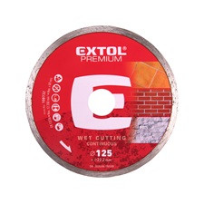 EXTOL PREMIUM gyémántvágó csempevágáshoz (sima), vizes vágásra; 230×2,3×22,2mm, max.6.650 ford/perc