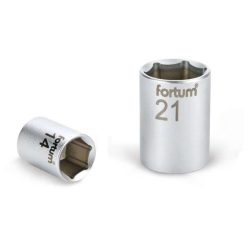   FORTUM dugófej, 1/2", 8mm, 61CrV5, mattkróm,  38mm hosszú FORTUM