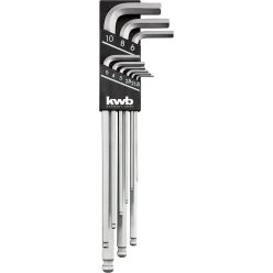   KWB PROFI inbuszkulcs  9 mm 1.5, 2.0, 2.5, 3.0, 4.0, 5.0, 6.0, 8.0, 10.0 mm