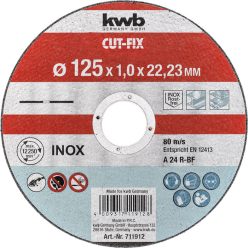   KWB PROFI CUT-FIX® INOX extra vékony vágókorong 125 x 22,23 x 1,0 mm