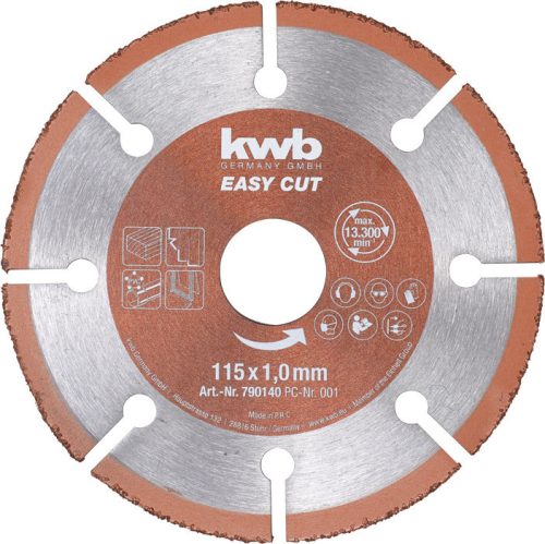 KWB PROFI EASY CUT TCG CARBIDE vágótárcsa 115 x 22,23 x 1,0 mm