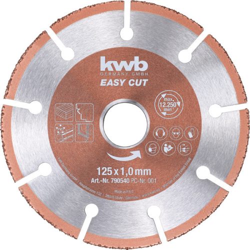 KWB PROFI EASY CUT TCG CARBIDE  vágótárcsa 125 x 22,23 x 1,0 mm