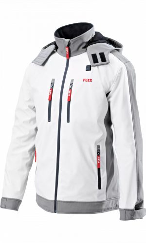 Flex TJ White 10.8/18.0 S Men Akkus fűthető kabát, soft-shell+ ajándék 2,5 ah akku
