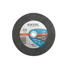 EXTOL PREMIUM vágókorong acélhoz, kék; 230×1,9×22,2mm, max 6.600 ford/perc, (darabáras, de csak ötösével rendelhető)