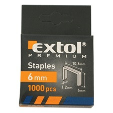 EXTOL PREMIUM tűzőgépkapocs profi (10,6×0,52×1,2mm) ; 6mm, 1000db